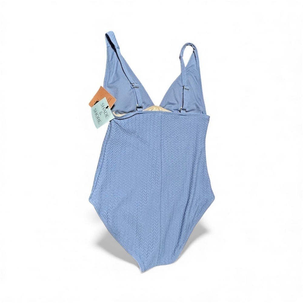 Shade & Shore One-Piece Swimsuit | Chevron Textured | Size S | Adjustable Straps - Picture 4 of 7